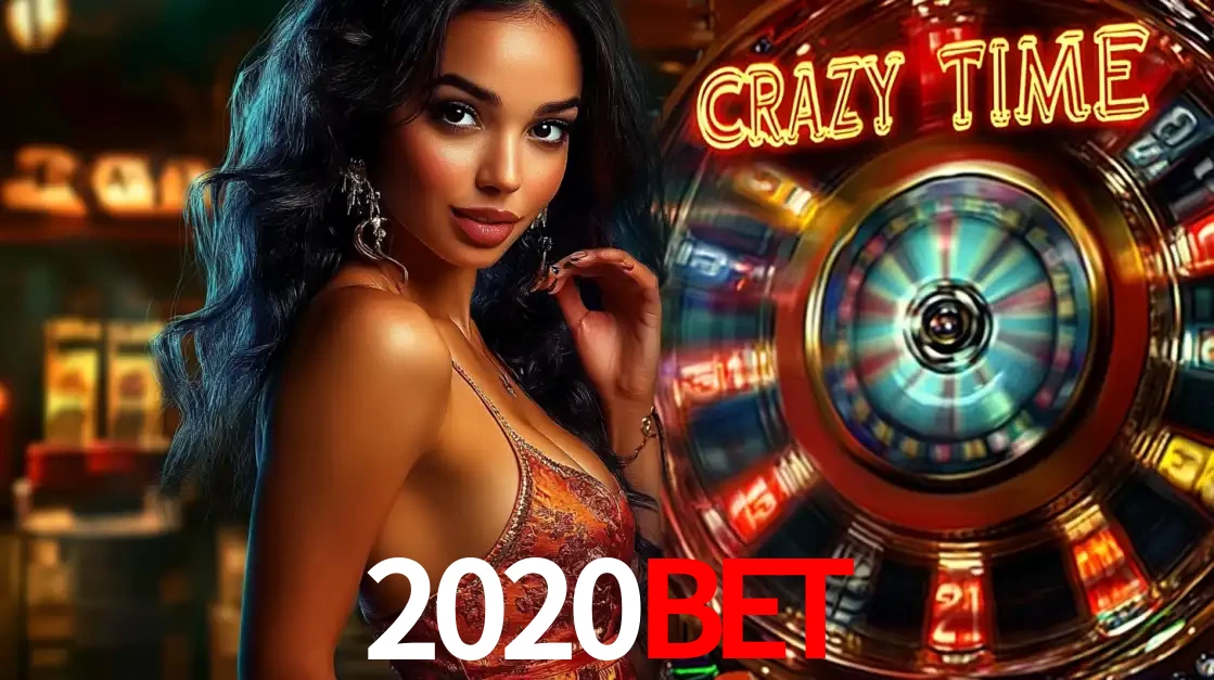 Mulher elegante ao lado da vibrante roda da fortuna do jogo de cassino ao vivo Crazy Time, um dos game shows mais populares e cheios de prêmios do 2020bet.